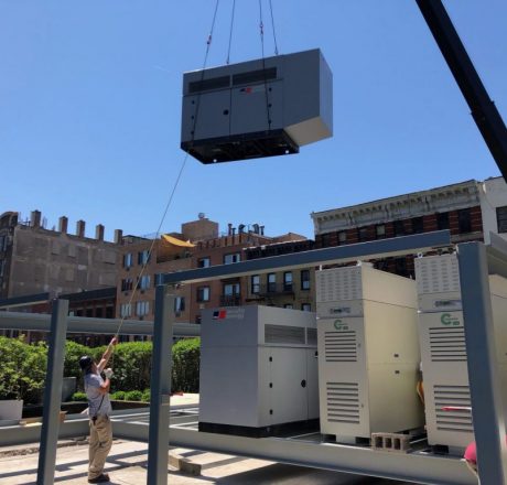 cogen lifted by crane