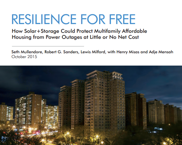 Three Years after Sandy, New Report Shows Solar+Storage Can Protect Residents, Reduce Costs, and Increase Power Resiliency in Affordable Housing