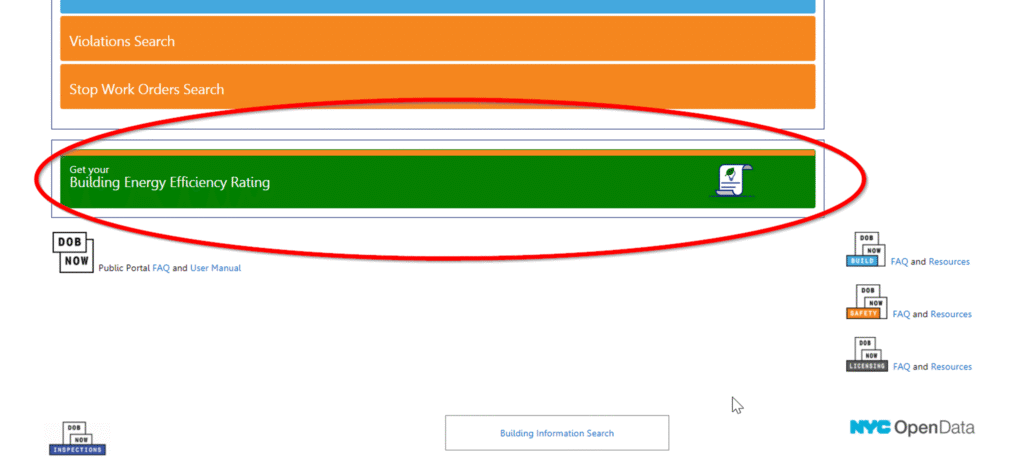 LL33 LL95 DOB NOW download Building Energy Grade