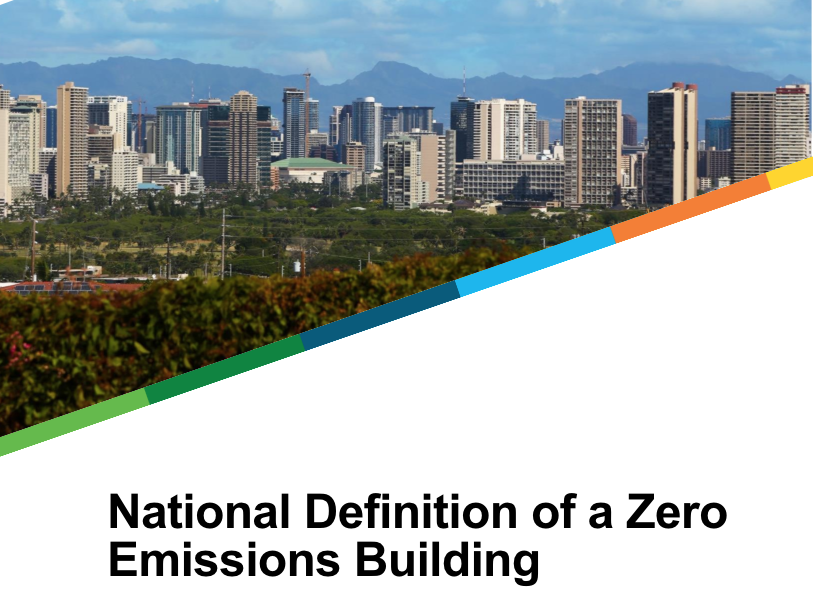 DOE’s National Definition of a Zero Emissions Building